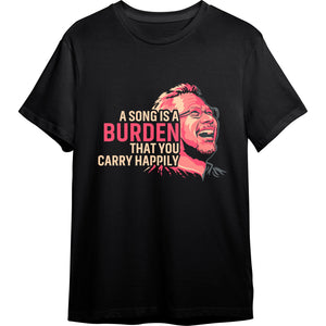 A Song is a Burden Pima Round Neck T-shirt - Black