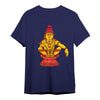 Om Swamiye Sharanam Ayyappa Pima Round Neck T-shirt - Navy Blue