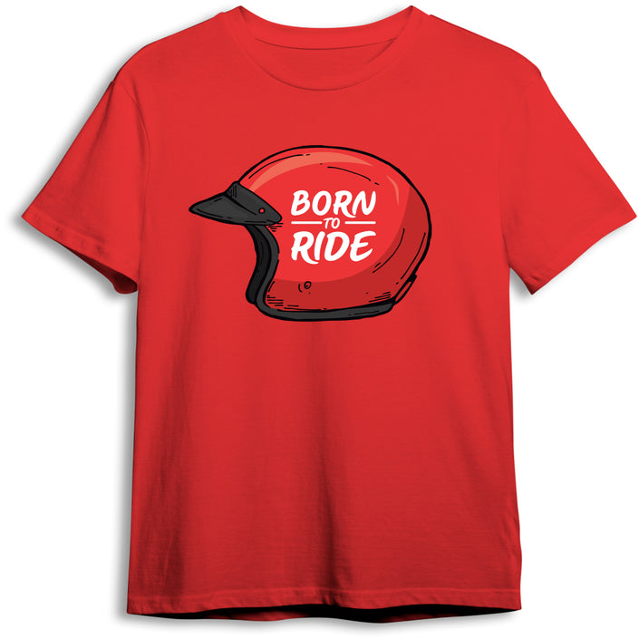 Born To Ride Eco Round Neck T-shirt - Red