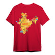 India Map Eco Round Neck T-shirt - Red