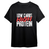 Low Carbs High Protein Eco Round Neck T-shirt - Black