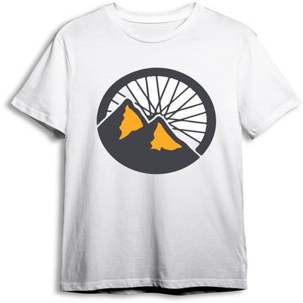 Mountain Bike Eco Round Neck T-shirt - White