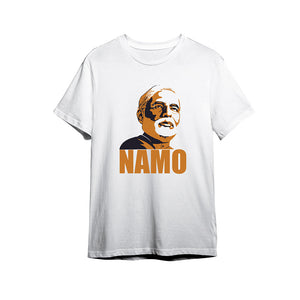Namo With Modi Image Eco Round Neck T-shirt - White