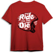 Ride Til You Die Pima Round Neck T-Shirt - Red